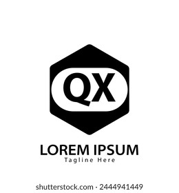 logotipo QX de letra. QX. Ilustración vectorial de diseño de logotipo QX para empresa creativa, negocio, industria
