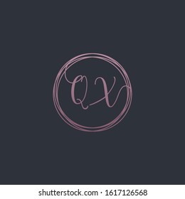 Letter QX logo template. Creative fashion logo design, couple letter , beauty icon. Initial handwriting or handwritten logo for identity. Logo with hand drawn style. wedding concept -vector