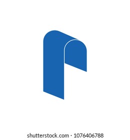 letter r 3d design logo vector