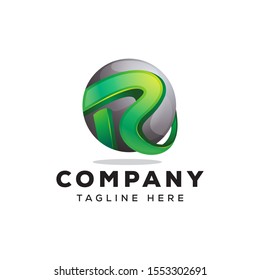 letter R 3d logo design for your company