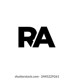 Letter R and A, RA logo design template. Minimal monogram initial based logotype.