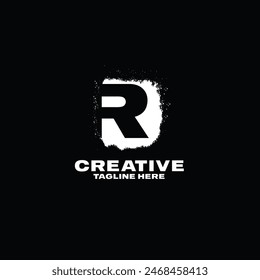  Letter R Abstract Brush Logotype Vector