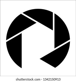 Letter R Abstract camera logo-vector