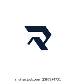 Abstrakter Buchstabe R mit abstrakten Design-Vorlagenelementen des Punktlogos
