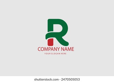 Letter R abstract with dot logo icon abstract design template elements