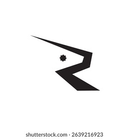 Letter R abstract with dot logo icon bull abstract design template elements, deer icon R for business minimal design