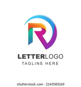 Logo-Design des abstrakten Buchstabens R