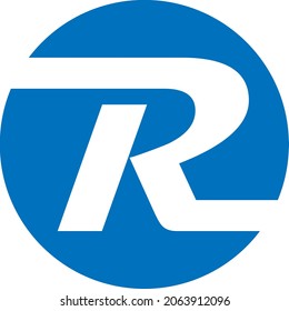 Letter R abstract logo design, template no background