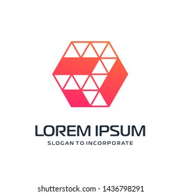 Letter R abstract Logo Template.construction concept. digital technology logo -vector