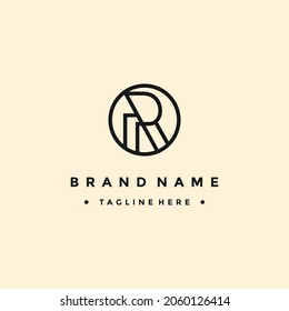 Buchstabe R Abstrakte Logo-Vektordesign-Vorlage