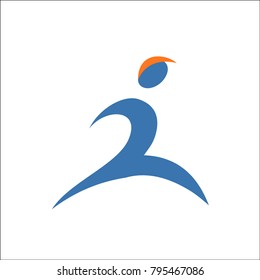 letter R abstract logo vector run