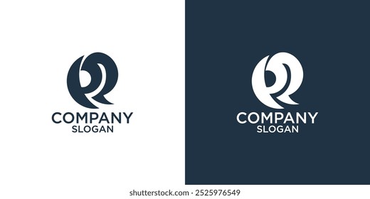 letter r abstract monogram logo design vector
