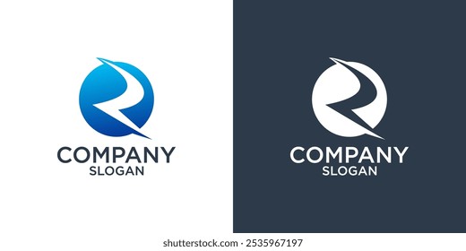 Vector de diseño de logotipo de monograma abstracto de letra R