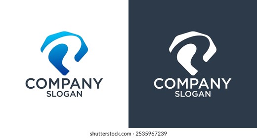Vector de diseño de logotipo de monograma abstracto de letra R