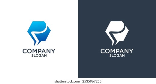 Vector de diseño de logotipo de monograma abstracto de letra R