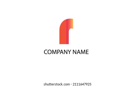 Letter r abstract monogram vector logo template