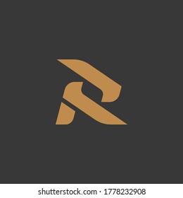 Letter R aggresive concept logo design with elegant luxury professional look fit for sport industry personal branding activewear athlete 