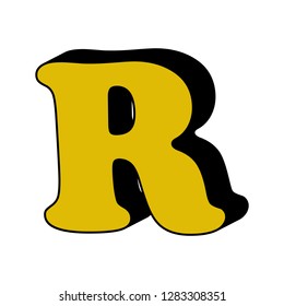 letter R, alphabet, 3D icon. Element of 3D color alphabet for mobile concept and web apps. Detailed letter R, alphabet, 3D icon can be used for web and mobile