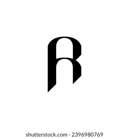 letter R and A alphabet monogram logo simple vector. AR monogram letter alphabet logo design for brand identity, bussines, and personal logo