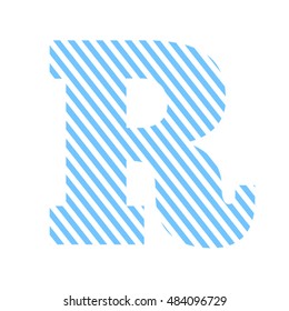 Letter r alphabet vector design.