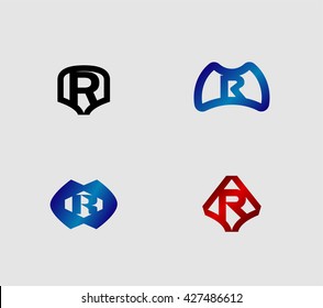 Letter r Alphabetical Logo Design Concepts
