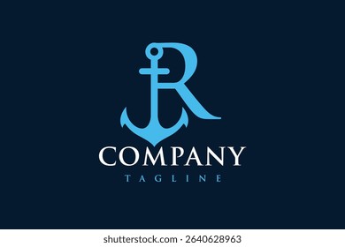 the letter R anchor logo
