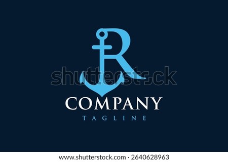 the letter R anchor logo