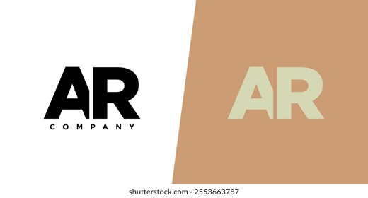 Letter A and R, AR logo design template. Minimal monogram initial based logotype.