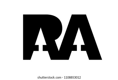 Letter R and A arrow direction up logo monogram template. Simple illustration of letter R and A with arrow direction up logo monogram template vector image for web or print design