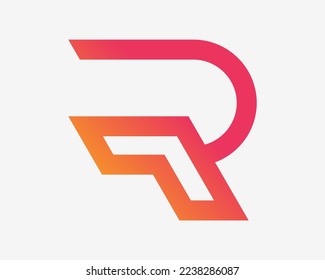 Letter R Arrow Direction Up Startup Launch Fast Success Future Modern Monogram Vector Logo Design