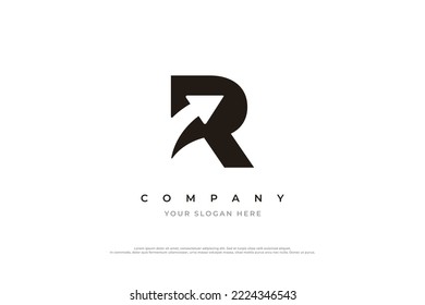Letter R Arrow Logo Design Vector