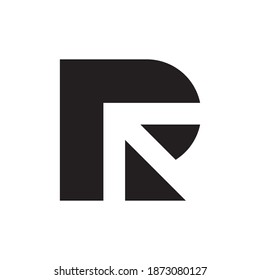 Letter R arrow logo template