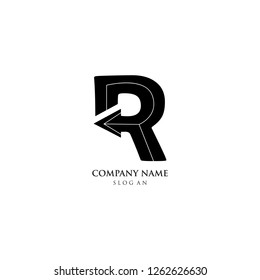 Letter R Arrow Logo Vector Stock Vector (Royalty Free) 1262626630 ...