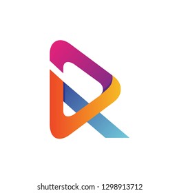 Letter R Arrow Logo Vector