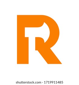 Letter R axe logo design template elements - Vector