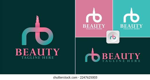 Letter R B and Beauty Logo