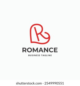 Letter R B or BR monoline logo design vector icon illustration