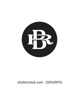 letter R and B monogram circle logo