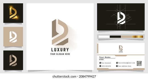 Buchstaben R oder B Monogramm-Logo mit Visitenkartendesign