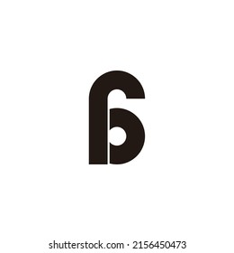 Letter r and b outline geometric symbol simple logo vector