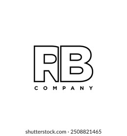 Letter R and B, RB logo design template. Minimal monogram initial based logotype.