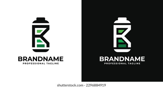 Letter R Battery Logo. Suitable for any business related to Battery with R initial.