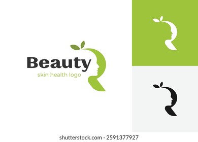 Letter R Beauty Face Feminine monogram logo icon design. brand beauty logo template