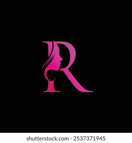 Letra R diseño de logotipo de belleza, R spa logo desigin Plantilla