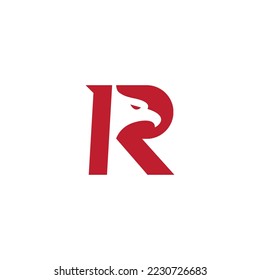 letter R and bird vector illustration for an icon,symbol or logo. R initial logo