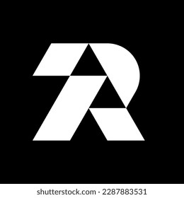 Letter R bolt abstract logo design