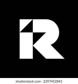 Letra R tornillo diseño de logotipo moderno creativo
