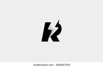  Letter R Bolt Logo Vector Design Icon Illustration