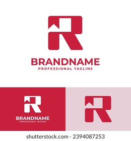 Letter R Bookmark Logo, suitable for business related to Bookmark with R initial