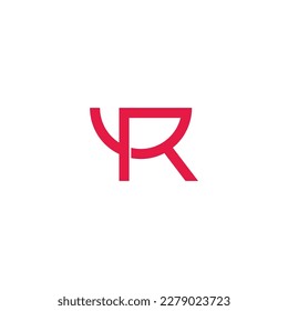 letter r bowl symbol simple logo vector 